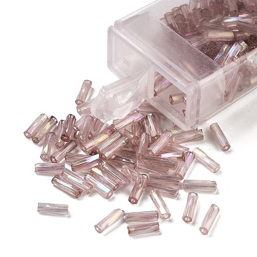 10G Ceylon Glass Twist Bugle Beads X-SEED-L012-01G-1