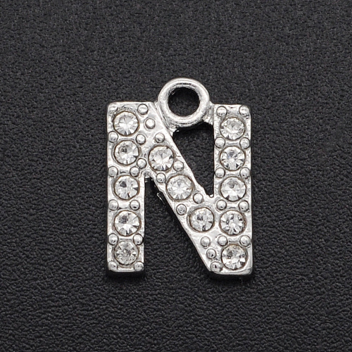 Alloy Rhinestone Charms PALLOY-S098-DA020-N-1