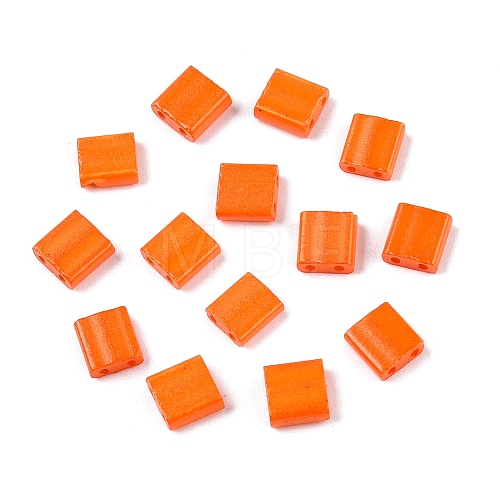 2-Hole Baking Paint Glass Seed Beads SEED-S023-17C-27-1