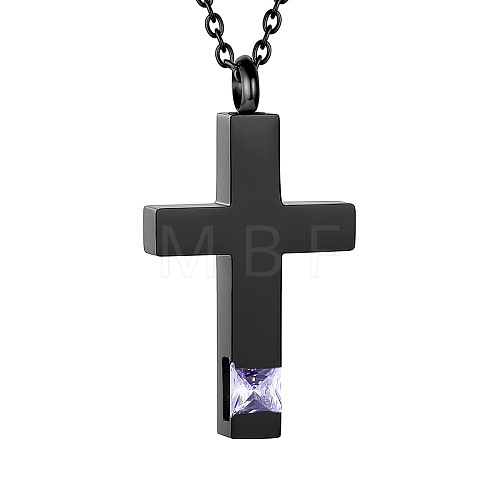 Cross Urn Ashes Pendant Necklace PW-WGBB57D-18-1