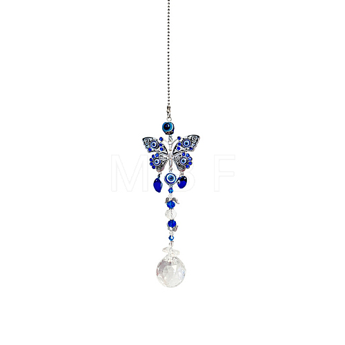 Blue Evil Eye Glass Pendant Decorations PW-WG92195-01-1