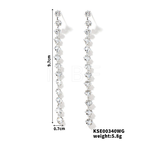 Fashionable Fringed Dangle Stud Earrings KI4942-2-1