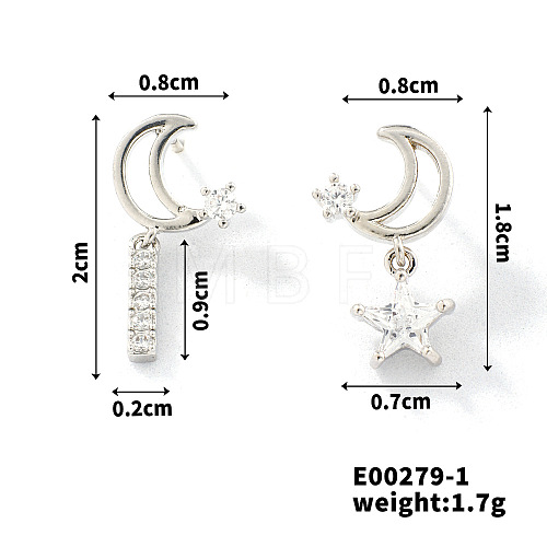 Copper Geometric Zircon Stud Earrings for Elegant Summer Style KE2533-2-1