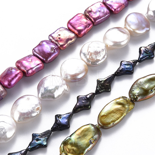 Natural Keshi Pearl Beads Strands PEAR-S021-224-1