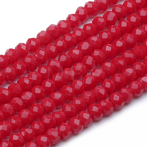 Opaque Glass Beads Strands X-GLAA-R200-B10-1