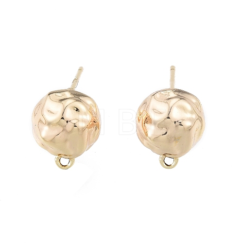 Brass Stud Earrings Findings KK-G432-27G-1