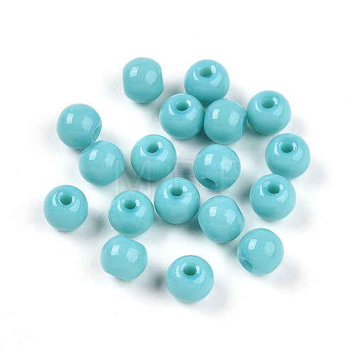 Opaque Solid Color Glass Beads GLAA-N007-4mm-A03-1