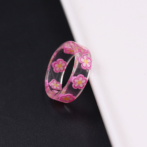 Transparent Resin Finger Rings WGC4E19-06-1