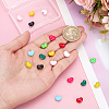 20Pcs 10 Colors Brass Enamel Beads KK-PH0014-85-3
