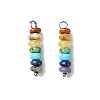 7 Chakra Gemstone Beaded Pendants PALLOY-JF02527-01-1