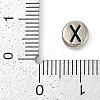 925 Sterling Silver Flat Round with Letter Beads LS-STER-G044-01AS-X-3