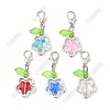 Star Alloy & Glass Pendant Decorations HJEW-JM03274-02-S-1