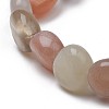 Natural Multi-Moonstone Stretch Beaded Bracelets X-BJEW-K213-C14-3