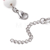 Christmas Theme Handmade Lampwoke and Alloy Snowflake Charms Bracelets BJEW-TA00561-4