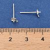 925 Sterling Silver Flat Round Stud Earrings Findings STER-B010-01B-S-3