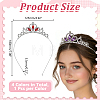 4Pcs 4 Colors Iron Rhinestone Hair Bands OHAR-HY0001-11-2