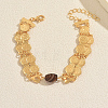 Vintage Natural Agate(Dyed & Heated) Oval Link Bracelets SP0350-1