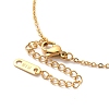 304 Stainless Steel Flat Round Pandant Necklace for Women NJEW-O126-01G-03-3