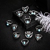 11Pcs 11 Style Synthetic Turquoise Finger Rings Set AJEW-PW0005-04AS-5
