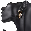 Abalone Shell Pendant Necklace & Hoop Earrings with Shell Pearl & Natural Freshwater Pearls SJEW-JS01379-02-4