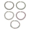 Rack Plating Brass Pave Cubic Zirconia Butterfly Link Bracelets for Women BJEW-B110-05P-1