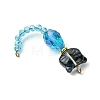 Cat Shapes Glass Links Connector Charms PALLOY-JF03239-5