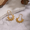 Vintage European Style Sun 304 Stainless Steel Hoop Earrings KG5327-1-5