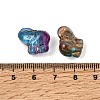 Baking Paint and Golden Metal Enlaced Glass Beads GL-CBA1477-22-3