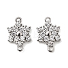 Brass Micro Pave Cubic Zirconia Connector Charms KK-L258-03A-P-1