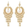 Brass Micro Pave Cubic Zirconia Dangle Earrings KK-CBADE12-05G-4