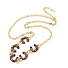 Brass Enamel Pendant Necklaces NJEW-B157-07G-03-4