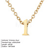 304 Stainless Steel Number Pendant Necklaces FS-WG6717D-09-1