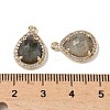 Natural Labradorite Faceted Teardrop Pendants X-G-U028-02G-06-3