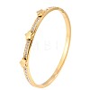 304 Stainless Steel & Crystal Rhinestone Hinged Bangles for Women WG2CEEC-01-3