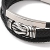 Braided Microfiber Leather Multi-strand Bracelets BJEW-B096-05B-2