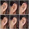 6Pcs 6 Style Cross & Flat Round & Horse Eye & Moon Clear Cubic Zirconia Stud Earrings EJEW-SZ0001-69-5