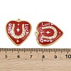 304 Stainless Steel Enamel Pendants X-STAS-C158-12G-02-3