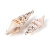 Electroplated Natural Shell Pendants BSHE-T015-11-2