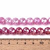 Anti-Tarnish Electroplate Glass Beads Strands GLAA-N064-10mm-08-4