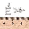 SHEGRACE Brass Micro Pave Clear Cubic Zirconia Pendants XGRQ29811-394P-3
