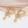 Rack Plating Brass Melting Drop Hoop Earrings for Women X-EJEW-Z019-19G-2