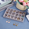 1Pc 18 Grids Wood Covered with Velveteen Jewelry Display Trays AJEW-CN0007-03-4