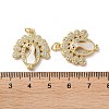 Brass Micro Pave Clear Cubic Zirconia Pendants KK-B083-33C-G-3