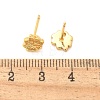 Peacock Brass Stud Earrings EJEW-S252-01G-6