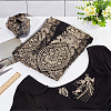 1PC Polyester Flower Embroidered Wavy Edge Lace Fabric OCOR-BC0005-55-4