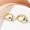 Brass Micro Pave Cubic Zirconia Hoop Earrings for Women EJEW-A167-12G-3