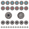 SUPERFINDINGS 18 Sets 3 Colors Alloy Buttons BUTT-FH0001-012-1