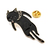 Cat Shape Enamel Pins JEWB-A017-01D-3