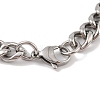 Non-Tarnish 304 Stainless Steel Cuban Link Chain Bracelets for Men BJEW-B096-35A-P-3