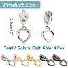 20Pcs 5 Colors #5 Zinc Alloy Zipper Slider FIND-AR0001-69-2